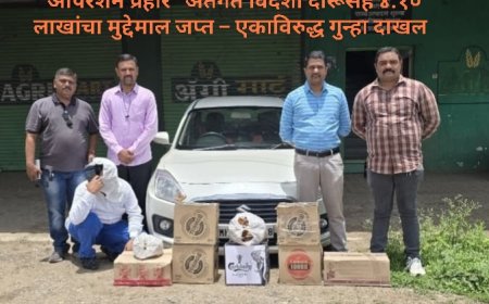 "ऑपरेशन प्रहार" अंतर्गत विदेशी दारूसह ४.१० लाखांचा मुद्देमाल जप्त – एकाविरुद्ध गुन्हा दाखल