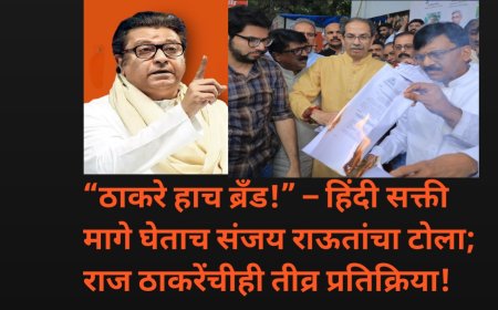 “ठाकरे हाच ब्रँड!” – हिंदी सक्ती मागे घेताच संजय राऊतांचा टोला; राज ठाकरेंचीही तीव्र प्रतिक्रिया!