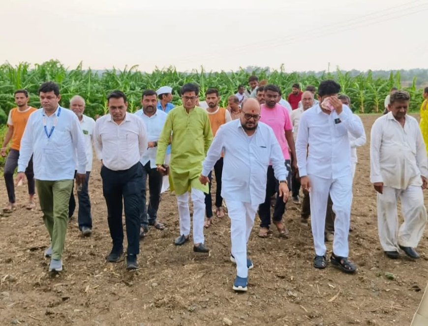 वादळग्रस्त शेतकऱ्यांच्या मदतीसाठी सरकार कटिबद्ध – पालकमंत्री गुलाबराव पाटील यांची पाहणी दौऱ्यात ग्वाही