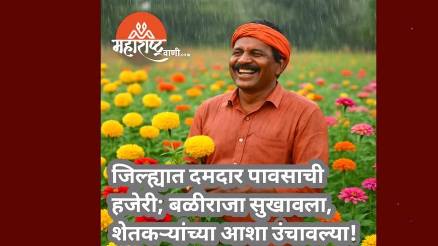 जिल्ह्यात दमदार पावसाची हजेरी; बळीराजा सुखावला, शेतकऱ्यांच्या आशा उंचावल्या!