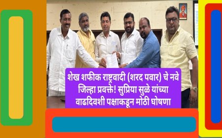 शेख शफीक राष्ट्रवादी (शरद पवार) चे नवे जिल्हा प्रवक्ते! सुप्रिया सुळे यांच्या वाढदिवशी पक्षाकडून मोठी घोषणा