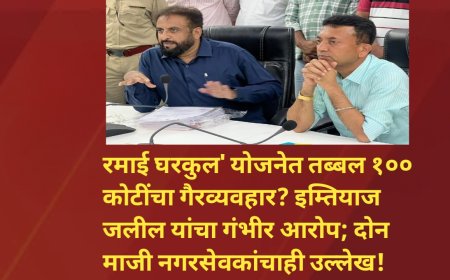 'रमाई घरकुल' योजनेत तब्बल १०० कोटींचा गैरव्यवहार? इम्तियाज जलील यांचा गंभीर आरोप; दोन माजी नगरसेवकांचाही उल्लेख!