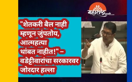 "शेतकरी बैल नाही म्हणून जुंपतोय, आत्महत्या थांबत नाहीत!" – वडेट्टीवारांचा सरकारवर जोरदार हल्ला