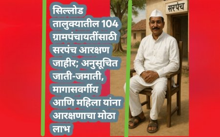 सिल्लोड तालुक्यातील 104 ग्रामपंचायतींसाठी सरपंच आरक्षण जाहीर; अनुसूचित जाती-जमाती, मागासवर्गीय आणि महिला यांना आरक्षणाचा मोठा लाभ