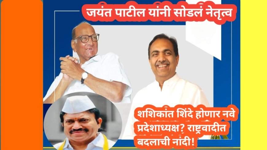 जयंत पाटील यांनी सोडलं नेतृत्व; शशिकांत शिंदे होणार नवे प्रदेशाध्यक्ष? राष्ट्रवादीत बदलाची नांदी!