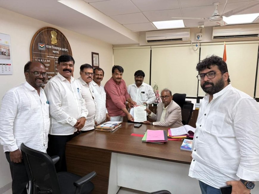 सिल्लोड नगरपरिषदेच्या वार्ड रचनेबाबत भाजपचे निवेदन; निवडणूक आयुक्त वाघमारे यांची भेट
