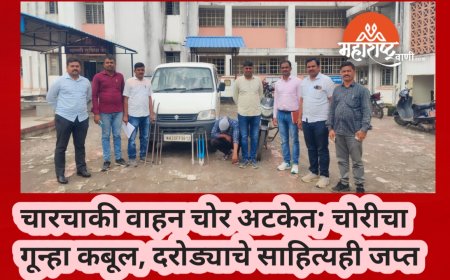 चारचाकी वाहन चोर अटकेत; चोरीचा गून्हा कबूल, दरोड्याचे साहित्यही जप्त