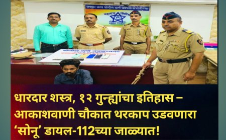 धारदार शस्त्र, १२ गुन्ह्यांचा इतिहास – आकाशवाणी चौकात थरकाप उडवणारा ‘सोनू’ डायल-112च्या जाळ्यात!