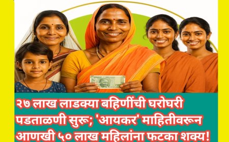 २७ लाख लाडक्या बहिणींची घरोघरी पडताळणी सुरू; 'आयकर' माहितीवरून आणखी ५० लाख महिलांना फटका शक्य!