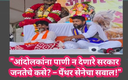 "आंदोलकांना पाणी न देणारे सरकार जनतेचे कसे? – पँथर सेनेचा सवाल!"