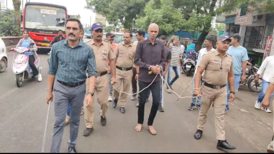 प्रेयसीवर गोळी झाडणारा कुख्यात ‘तेजा’ — पोलिसांनी भर रस्त्यात काढली धिंड, शहरभर खळबळ!