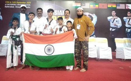 बिडकीनच्या ताइक्वांडो योद्ध्यांचा पराक्रम!एशियन आंतरराष्ट्रीय तायक्वांदो स्पर्धेत ३ सुवर्ण, २ रौप्य पदकांची कमाई