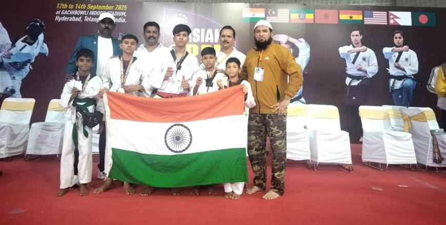 बिडकीनच्या ताइक्वांडो योद्ध्यांचा पराक्रम!एशियन आंतरराष्ट्रीय तायक्वांदो स्पर्धेत ३ सुवर्ण, २ रौप्य पदकांची कमाई