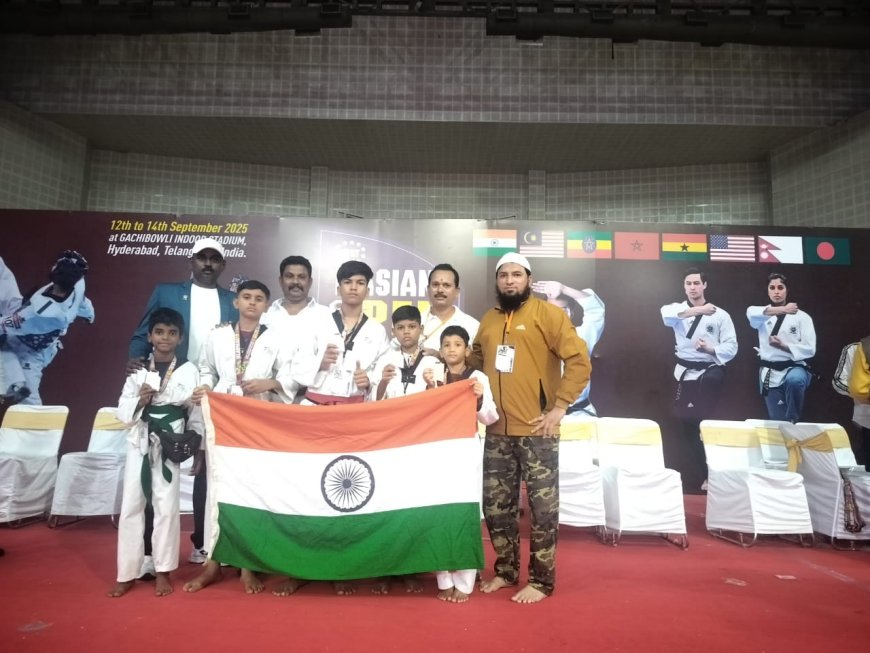 बिडकीनच्या ताइक्वांडो योद्ध्यांचा पराक्रम!एशियन आंतरराष्ट्रीय तायक्वांदो स्पर्धेत ३ सुवर्ण, २ रौप्य पदकांची कमाई