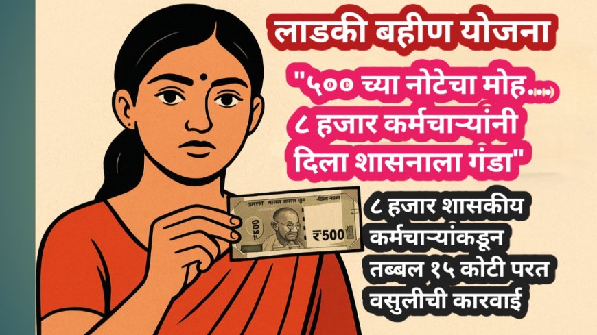 ‘लाडकी बहीण’ घोटाळा उघड! ८ हजार शासकीय कर्मचारी लाभार्थी ठरले; तब्बल १५ कोटी परत वसुलीची कारवाई