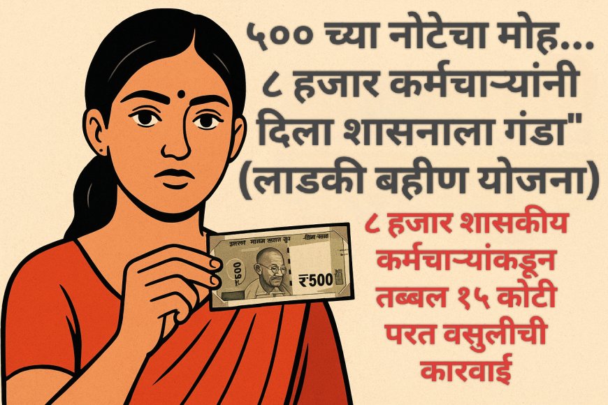 ‘लाडकी बहीण’ घोटाळा उघड! ८ हजार शासकीय कर्मचारी लाभार्थी ठरले; तब्बल १५ कोटी परत वसुलीची कारवाई