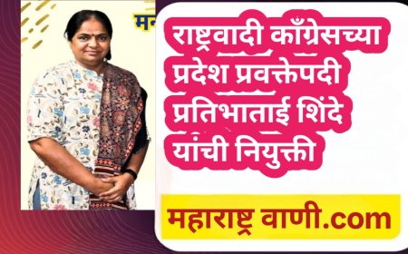 जळगावच्या प्रतिभाताई शिंदे यांच्यावर राष्ट्रवादी काँग्रेसची मोठी जबाबदारी