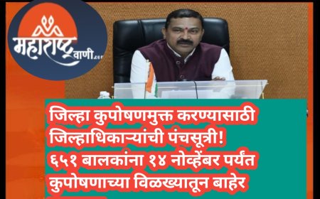 जिल्हा कुपोषणमुक्त करण्यासाठी जिल्हाधिकाऱ्यांची पंचसूत्री! ६५१ बालकांना १४ नोव्हेंबर पर्यंत कुपोषणाच्या विळख्यातून बाहेर काढणार