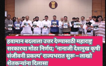 हवामान बदलाला उत्तर देण्यासाठी महाराष्ट्र सरकारचा मोठा निर्णय; ‘नानाजी देशमुख कृषी संजीवनी प्रकल्प’ राज्यभरात सुरू – लाखो शेतकऱ्यांना दिलासा