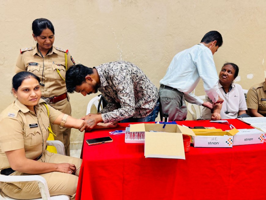 “स्वस्थ नारी – सशक्त परिवार” अभियान अंतर्गत ग्रामीण पोलीस दलात महिला आरोग्य तपासणी शिबिराचे आयोजन