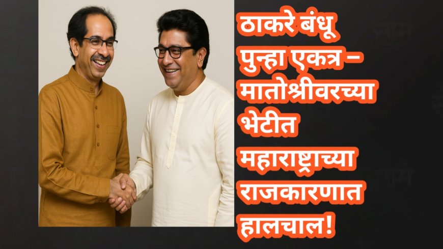 ठाकरे बंधू पुन्हा एकत्र – मातोश्रीवरच्या भेटीत महाराष्ट्राच्या राजकारणात हालचाल!