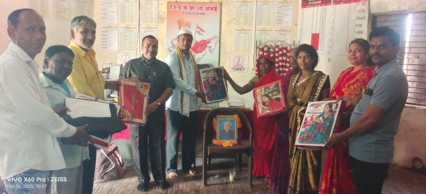 अंभई केंद्रात दिवाळीचा आनंद: पोषण आहार महिलांना साड्या, पुरुषांना ड्रेस वाटप