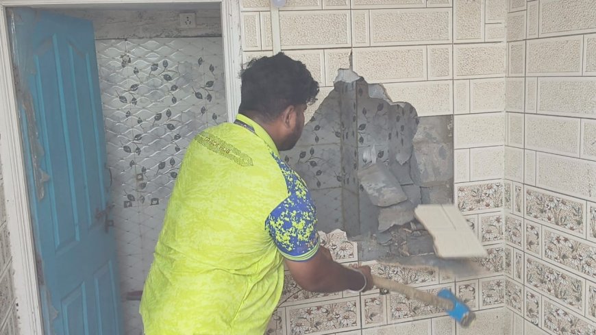 जिन्सी परिसरातील सार्वजनिक टेरेसवरचे अनधिकृत बांधकाम निष्काशीत