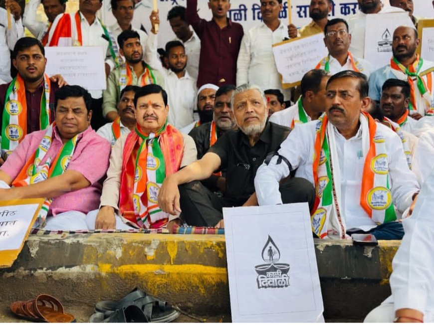 “बळीराजाच्या काळ्या दिवाळी”चा राष्ट्रवादीचा हल्ला — अतिवृष्टी, खोटी आश्वासने आणि अन्यायाविरोधात छत्रपती संभाजीनगरात उपोषण!