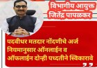 पदवीधर मतदार नोंदणीचे अर्ज नियमानुसार ऑनलाईन व ऑफलाईन दोन्ही पध्दतीने स्विकारावे - विभागीय आयुक्त जितेंद्र पापळकर