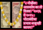 “८ नोव्हेंबर: आठवतेय का तो दिवस! “२०१६ ते २०२५ : नोटाबंदीचा प्रभाव अजूनही कायम?”