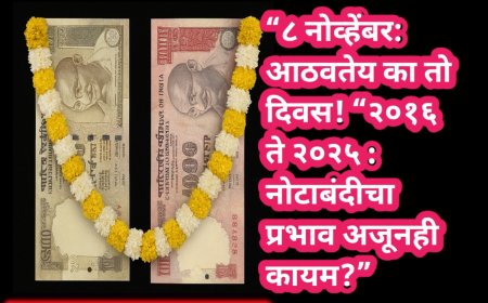 “८ नोव्हेंबर: आठवतेय का तो दिवस! “२०१६ ते २०२५ : नोटाबंदीचा प्रभाव अजूनही कायम?”