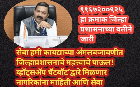 सेवा हमी कायद्याच्या अंमलबजावणीत जिल्हाप्रशासनाचे महत्त्वाचे पाऊल! व्हॉट्सॲप चॅटबॉट’द्वारे मिळणार नागरिकांना माहिती आणि सेवा
