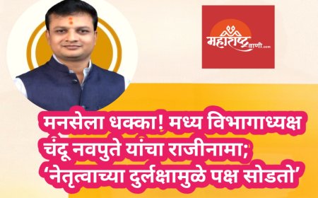 मनसेला धक्का! मध्य विभागाध्यक्ष चंदू नवपुते यांचा राजीनामा; ‘नेतृत्वाच्या दुर्लक्षामुळे पक्ष सोडतो’
