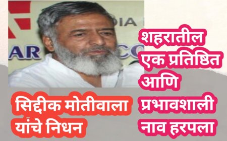 "सिद्दीक मोतीवाला यांचे निधन!  शहरातील एक प्रतिष्ठित आणि प्रभावशाली नाव हरपला"