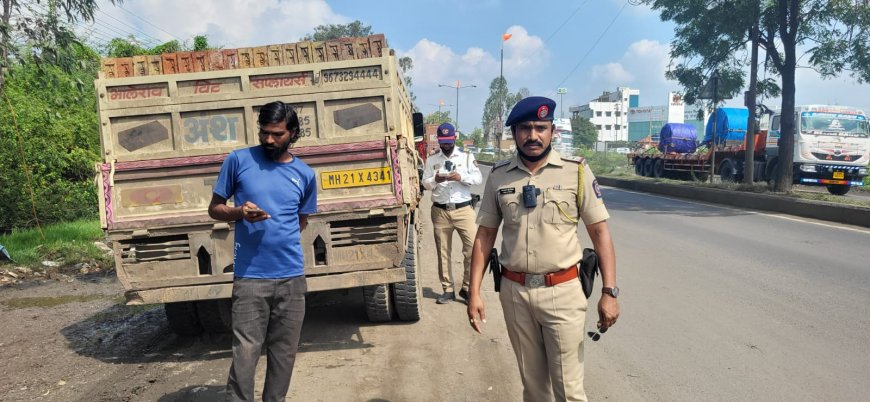 शहरात प्रवेशबंदीचे उल्लंघन! २५९ जड वाहनचालकांवर दंडात्मक कारवाई – तब्बल ₹२.७१ लाखांचा दंड आकारला