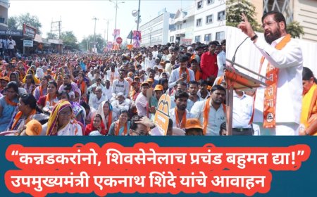 “कन्नडकरांनो, शिवसेनेलाच प्रचंड बहुमत द्या!” — उपमुख्यमंत्री एकनाथ शिंदे यांचे आवाहन