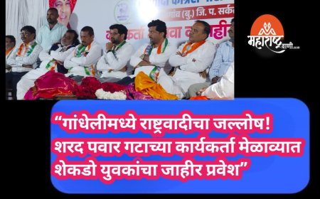 “गांधेलीमध्ये राष्ट्रवादीचा जल्लोष! शरद पवार गटाच्या कार्यकर्ता मेळाव्यात शेकडो युवकांचा जाहीर प्रवेश”