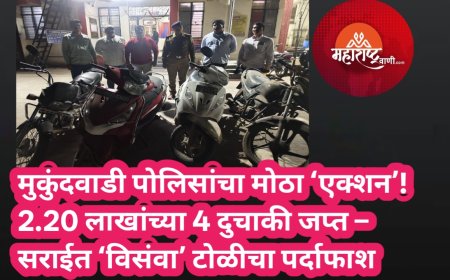 मुकुंदवाडी पोलिसांचा मोठा ‘एक्शन’! 2.20 लाखांच्या 4 दुचाकी जप्त – सराईत ‘विसंवा’ टोळीचा पर्दाफाश