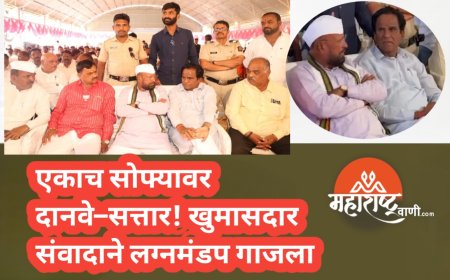 एकाच सोफ्यावर दानवे–सत्तार! खुमासदार संवादाने लग्नमंडप गाजला