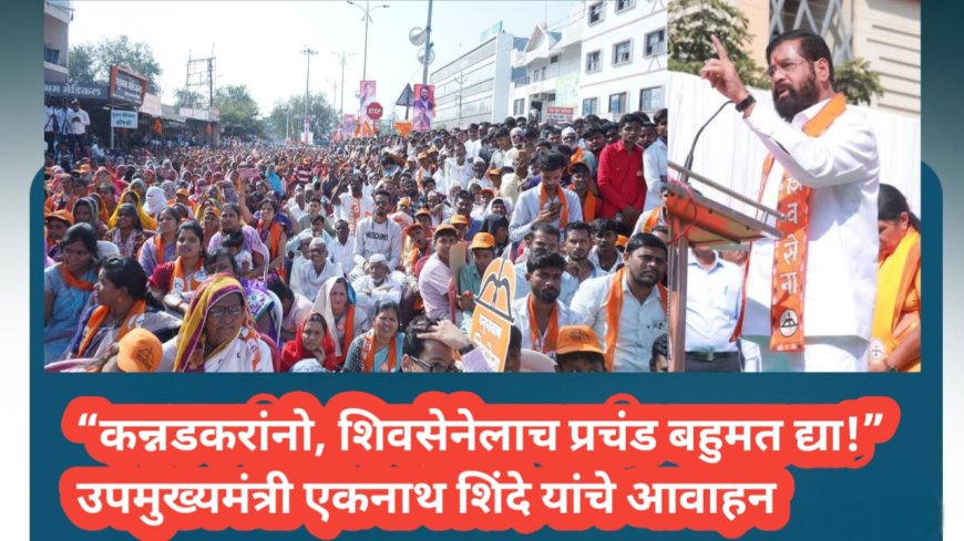 “कन्नडकरांनो, शिवसेनेलाच प्रचंड बहुमत द्या!” — उपमुख्यमंत्री एकनाथ शिंदे यांचे आवाहन