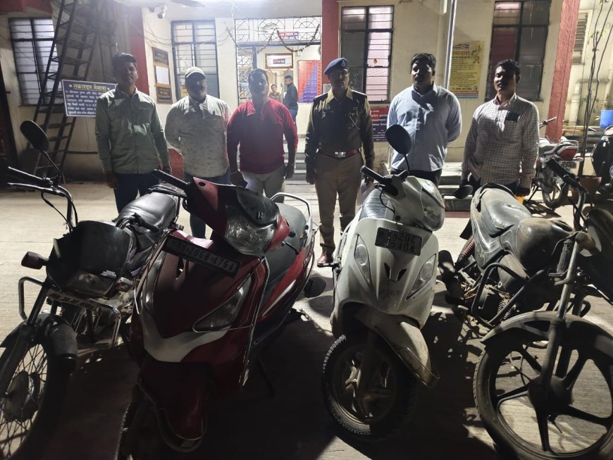 मुकुंदवाडी पोलिसांचा मोठा ‘एक्शन’! 2.20 लाखांच्या 4 दुचाकी जप्त – सराईत ‘विसंवा’ टोळीचा पर्दाफाश