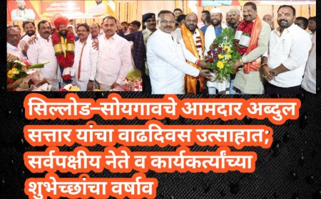सिल्लोड–सोयगावचे आमदार अब्दुल सत्तार यांचा वाढदिवस उत्साहात; सर्वपक्षीय नेते व कार्यकर्त्यांच्या शुभेच्छांचा वर्षाव