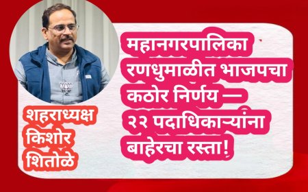 महानगरपालिका रणधुमाळीत भाजपचा कठोर निर्णय — २२ पदाधिकाऱ्यांना बाहेरचा रस्ता!