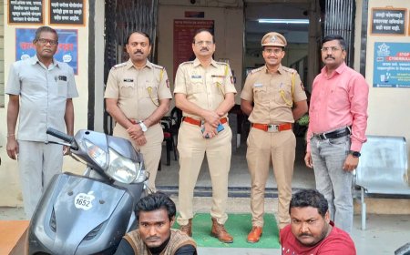 बनावट नंबर प्लेट लावलेली चोरीची स्कुटी जप्त; उच्चशिक्षित तर दुसरा सराईत चोर – जवाहरनगर बिट मार्शलची धडाकेबाज कारवाई