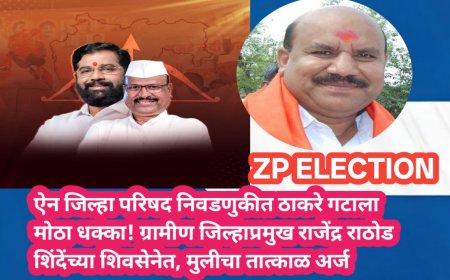 ऐन जिल्हा परिषद निवडणुकीत ठाकरे गटाला मोठा धक्का! ग्रामीण जिल्हाप्रमुख राजेंद्र राठोड शिंदेंच्या शिवसेनेत, मुलीचा तात्काळ अर्ज