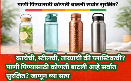 ❓ काचेची, स्टीलची, तांब्याची की प्लास्टिकची? पाणी पिण्यासाठी कोणती बाटली आहे सर्वात सुरक्षित? जाणून घ्या सत्य