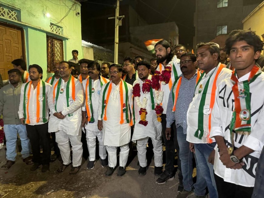 बेगमपुरा–जायसिंगपुरात काँग्रेसची ताकद दाखवणारी भव्य पदयात्रा; जनसमर्थनाचा जोरदार ओघ