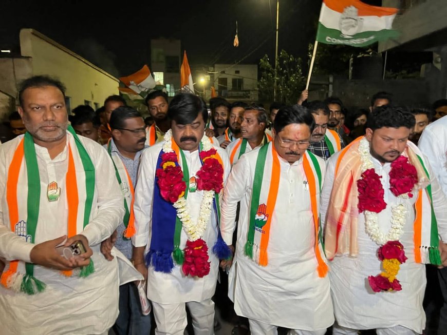 बेगमपुरा–जायसिंगपुरात काँग्रेसची ताकद दाखवणारी भव्य पदयात्रा; जनसमर्थनाचा जोरदार ओघ