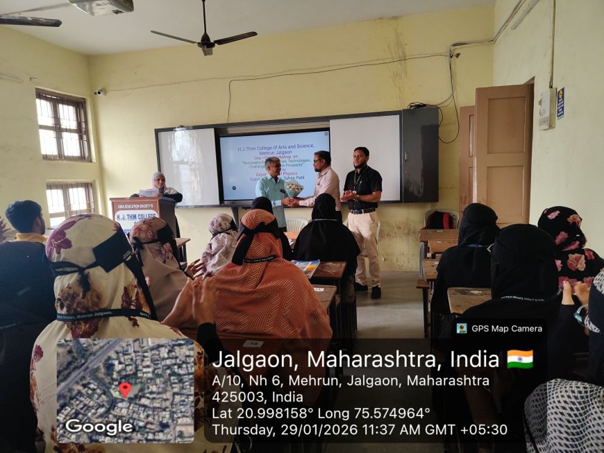 इकरा एच. जे. थीम कॉलेजमध्ये ‘नवीकरणीय ऊर्जा स्रोत’ विषयावर एकदिवसीय कार्यशाळा संपन्न