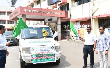 महारेशीम अभियान २०२६: जनजागृती वाहनास हिरवा झेंडा! जिल्ह्यात १०७२ शेतकऱ्यांची ११२२ एकर क्षेत्रावर तुती लागवड